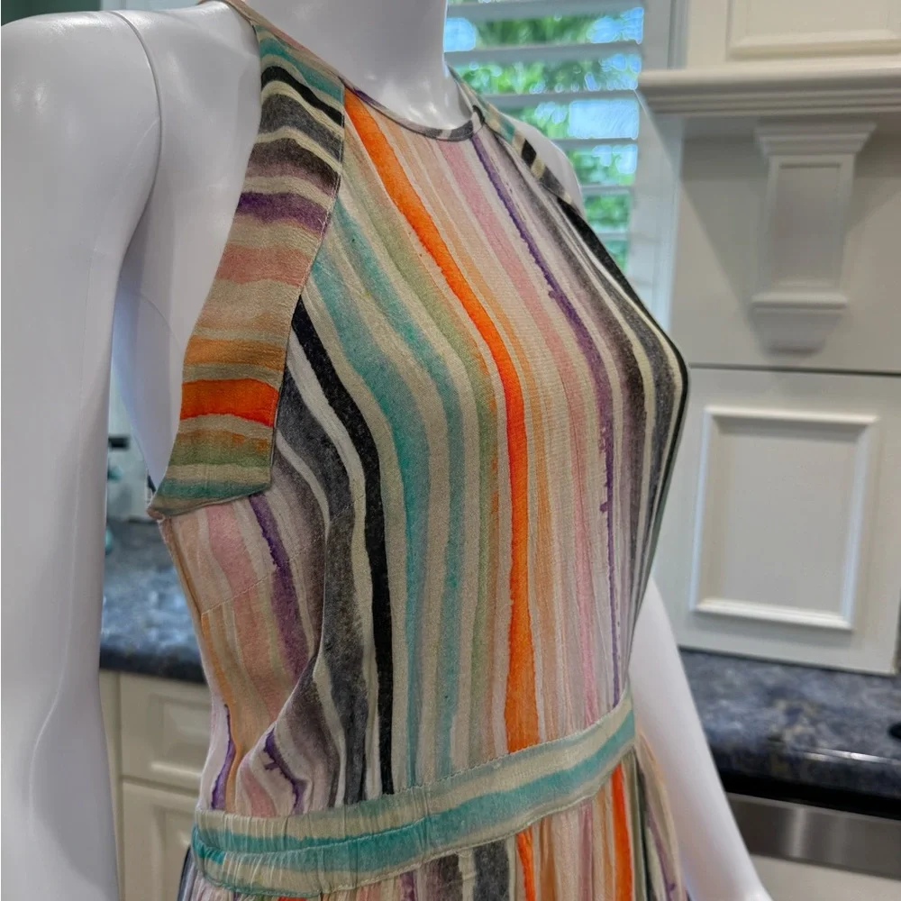 Blank NYC Striped Multicolor Halter Summer Jumpsuit Small - Picture 5 of 11